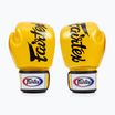 Boxerské rukavice Fairtex Deluxe Tight-Fit gold