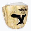Boxerská prilba Top King Super Star biela/zlatá