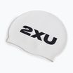 2XU Silikónová plavecká čiapka biela/biela