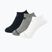 New Balance Performance Bavlnené ploché ponožky 3 páry biele/čierne/sivé