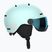 Detská lyžiarska prilba Salomon Orka Visor bleached aqua