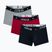 Pánske boxerky Nike Jrdan JHM Flight Cotton Trunk 3 páry gym red/black
