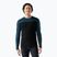 Pánska termoaktívna mikina Smartwool Classic Thermal Merino Base Layer Colorblock Crew Boxed twilling blue/black