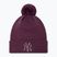 Dámska šiltovka New Era Metallic Bobble Knit Beanie New York Yankees dark purple