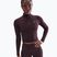Dámsky longsleeve Nike One Fitted Dri-Fit 1/4 Zip Mid Layer burgundy crush/white
