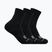 Ponožky HOKA Quarter Run Sock 3-Pack black/black/black