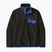 Pánska fleecová mikina Patagonia Lightweight Synchilla Snap-T Pullover black w/p6 blue