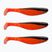 Gumová návnada Relax Hoof 6 Standard 3 ks čierna oranžovo-červená trblietavá BLS6-S