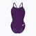 Dámske jednodielne plavky Arena Team Light Drop Solid plum/white
