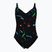 Dámske jednodielne plavky arena Abyss U Back multi black/black