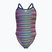 Dámske jednodielne plavky arena Racing Stripe Xcriss Cross navy multi/navy