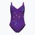 Dámske jednodielne plavky arena Abyss U Back multi plum/plum