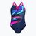 Dámske jednodielne plavky arena Bloom Swim Pro Back Lb multi navy/navy/shocking pink
