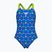 Detské jednodielne plavky arena Multiple Dot Swim Pro Back multi blue/artic lime