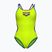 Dámske jednodielne plavky arena One Double Cross Back One Piece artic lime/plum/blue cosmo