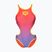 Dámske jednodielne plavky arena One Shaded Print Tech One Back bright coral royal multi/soft green