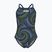 Detské jednodielne plavky arena Fireflow Lightdrop Back navy/team navy yellow