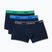 Lacoste boxerky 5H3401 3 páry námornícka modrá/fluorínová zelená