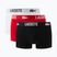 Pánske boxerky Lacoste 5H2393 3 pack black/red/white
