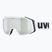 Lyžiarske okuliare UVEX Gravity FM white matt/mirror silver clear green