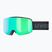 Detské lyžiarske okuliare UVEX Pwdr FM black matt/mirror green yellow clear