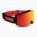 Detské lyžiarske okuliare UVEX Pwdr FM black matt/mirror red orange clear
