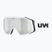 Lyžiarske okuliare UVEX Gravity FM white matt/mirror silver/green/clear