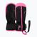 Detské lyžiarske rukavice Reusch Ben Mitten black/ knockout pink