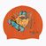 Speedo Junior Silikónová oranžová/žltá detská plavecká čiapka s potlačou