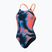 Dámske jednodielne plavky Speedo Allover Fixed Crossback true navy/siren red/punch blue