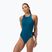 Dámske jednodielne plavky Speedo Racer Zip with Built in Swim Bra dark teal