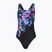 Dámske jednodielne plavky Speedo FL Placement Printed Powerback glitchy garden/black