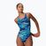 Dámske jednodielne plavky Speedo Hyperboom Print Medalist peacoat