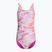 Dámske jednodielne plavky Nike Hydrastrong Multi Print Fastback warm multi