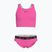 Detské dvojdielne plavky Nike Logo Tape Crossback Midkini hyper pink