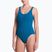 Dámske jednodielne plavky Nike Shoreline Pucker Scoop Neck black