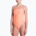 Dámske jednodielne plavky Nike Ocean Bound Ripple Texture Square Neck pink glow