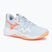 Dámske volejbalové topánky Mizuno Wave Momentum Pro blue finch/lava orange/flamingo coral