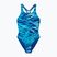 Detské jednodielne plavky Speedo Hyperboom Print Medalist night watch/hyper teal