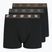 Pánske boxerky CR7 Basic Trunk 3 páry black/brown