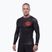 Pánsky rashguard s dlhým rukávom Pitbull Ray Rashguard fluo/red