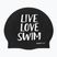 Plavecká čiapka BuddySwim LLS Silicone black