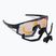 Bliz Vision Nano Optics Nordic Light S2 matné čierne/svetlé koralové/oranžové modré multi okuliare na bicykel