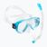 Cressi Ondina detská súprava na šnorchlovanie + vrchná maska + šnorchel Clear Aquamarine DM11133