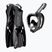 Potápačská súprava Cressi Baron + Tonga black/black/black