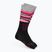 Dámske lyžiarske ponožky Mico Light Weight Superthermo Natural Merino Ski black/fluorescent fuchsia