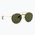 Slnečné okuliare Ray-Ban Round Double Bridge arista gold/green g-15