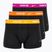 Pánske boxerky Nike Everyday Cotton Stretch Trunk 3 páry black/gold/hyper crimson