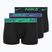 Pánske boxerky Nike Dri-Fit Essential Micro Trunk 3 pary black green shock/wild violet/black text wb