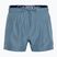 Calvin Klein Pánske krátke plavecké šortky s dvojitým pásom tlmenej azurovej farby